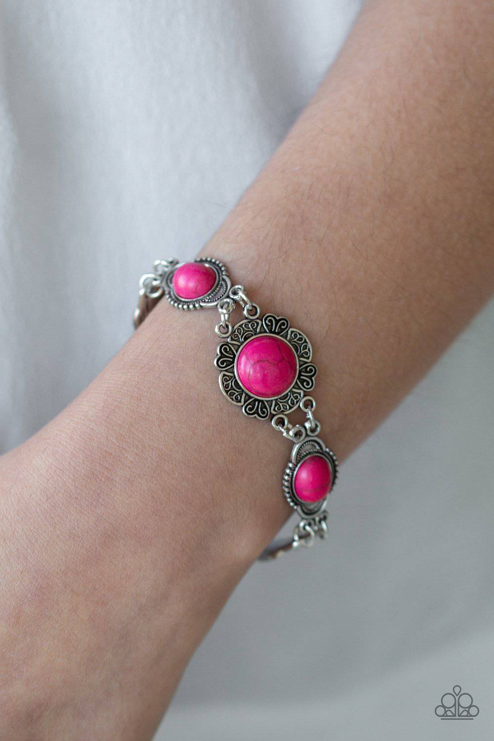 Serenely Southern - Pink Stone Bracelet - Paparazzi Accessories - GlaMarous Titi Jewels
