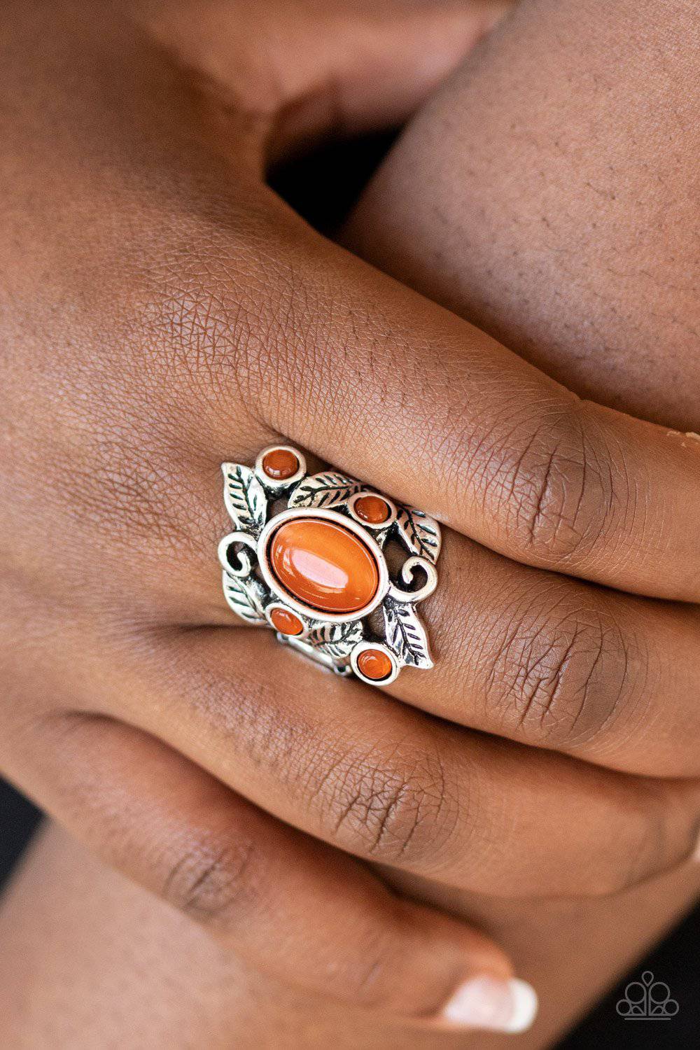 Tropical Dream - Orange Cat's Eye Ring - Paparazzi Accessories - GlaMarous Titi Jewels