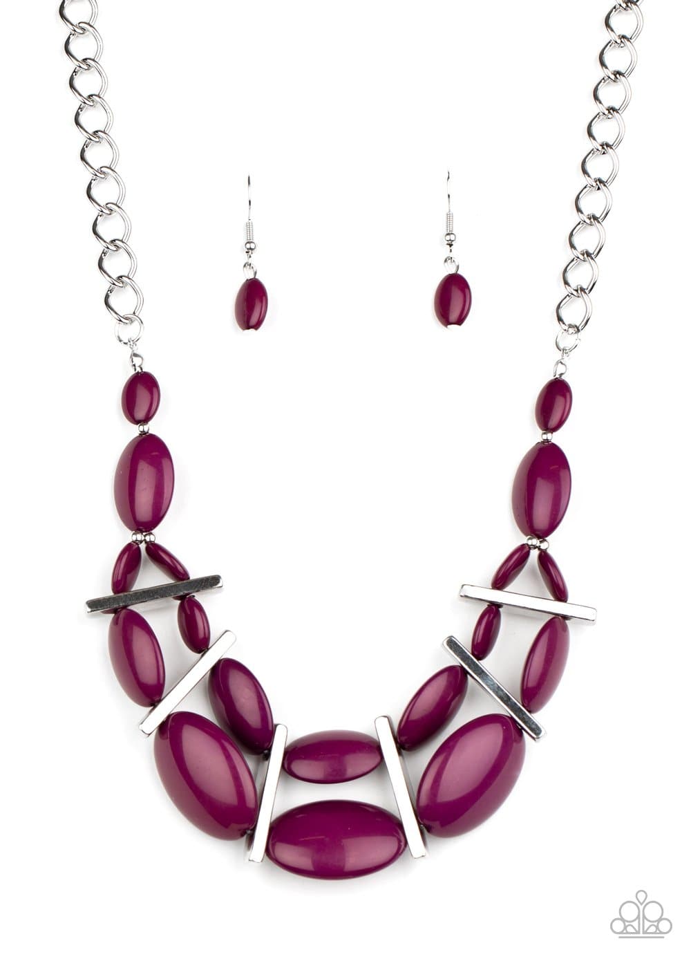 Law of the Jungle - Plum Purple Beads Necklace - Paparazzi Accessories - GlaMarous Titi Jewels