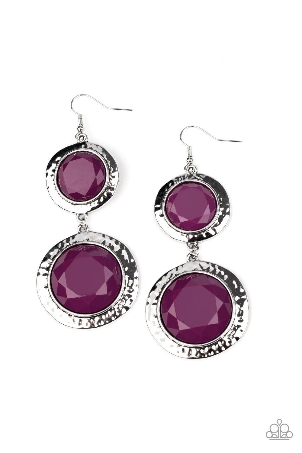 Thrift Shop Stop - Magenta Purple Bead Earrings - Paparazzi Accessories - GlaMarous Titi Jewels