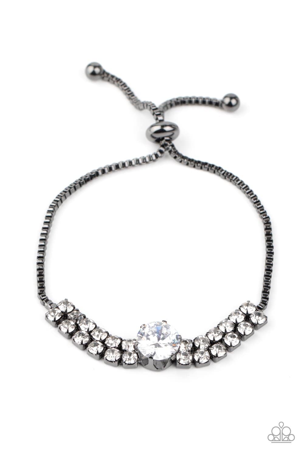 Gorgeously Glitzy - Black Rhinestone Bracelet - Paparazzi Accessories - GlaMarous Titi Jewels