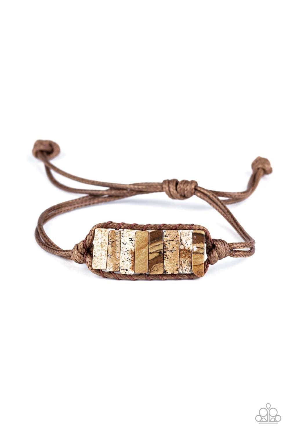 Canyon Warrior - Brown Natural Stones Bracelet - Paparazzi Accessories - GlaMarous Titi Jewels