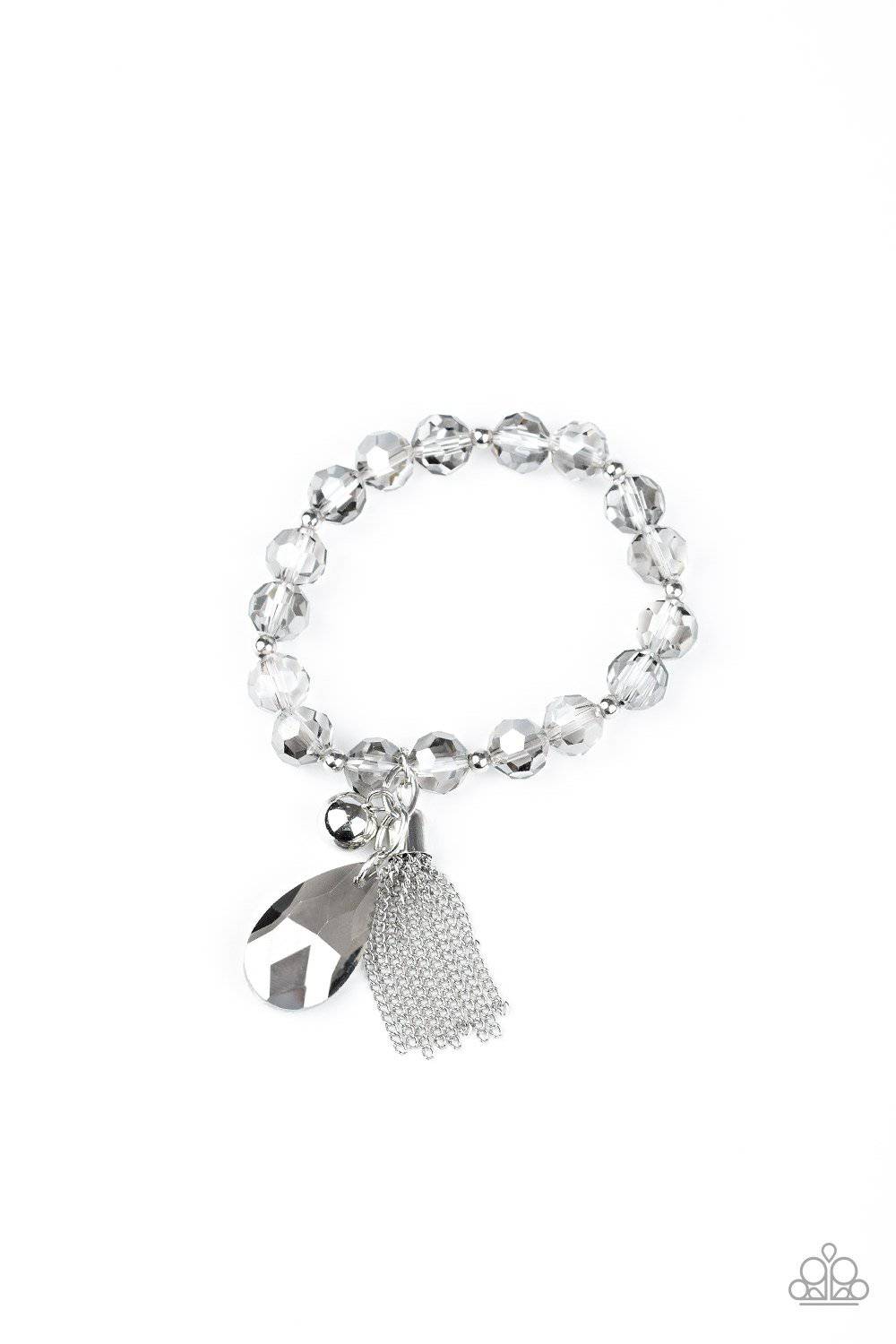 Leaving So SWOON? - Silver Stretchy Bracelet - Paparazzi Accessories - GlaMarous Titi Jewels