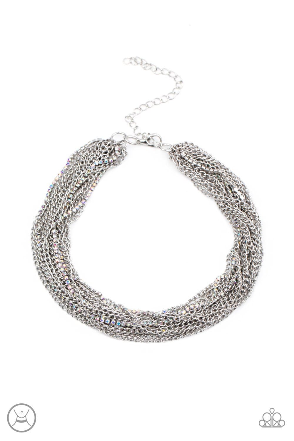 Catch You LAYER! - Multi Iridescent Rhinestone Necklace - Paparazzi Accessories - GlaMarous Titi Jewels