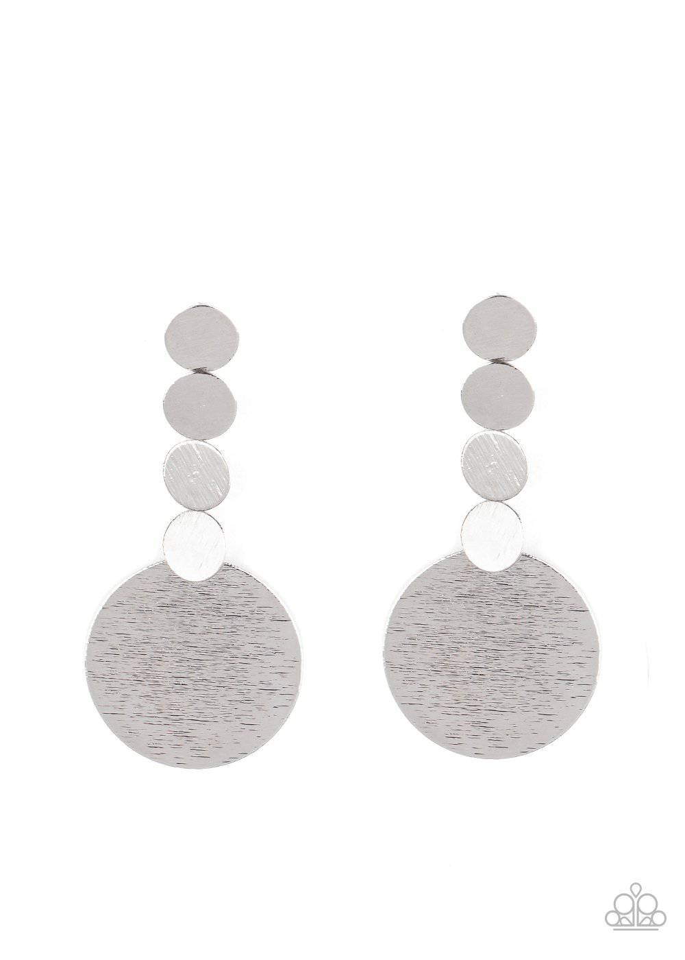 Idolized Illumination - Silver Discs Earrings - Paparazzi Accessories - GlaMarous Titi Jewels