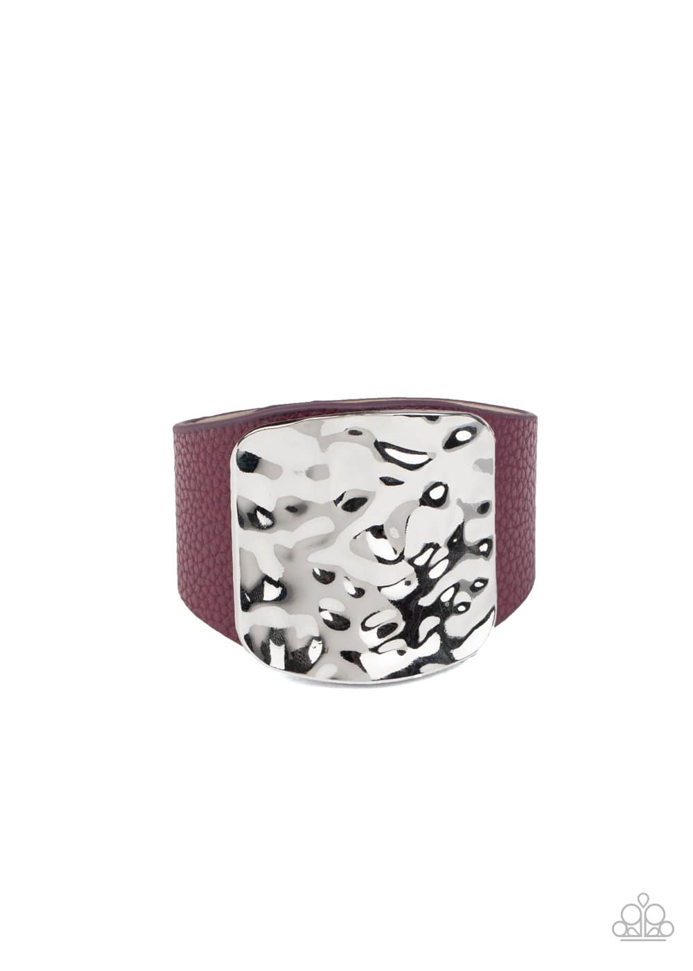 Brighten Up - Purple Leather Snap Bracelet - Paparazzi Accessories - GlaMarous Titi Jewels