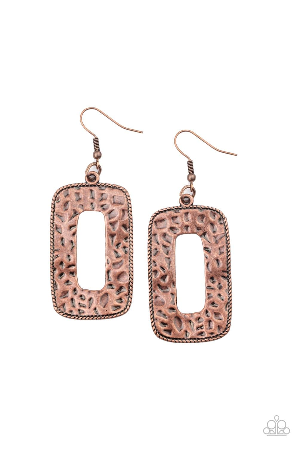 Primal Elements - Copper Metallic Earrings - Paparazzi Accessories - GlaMarous Titi Jewels