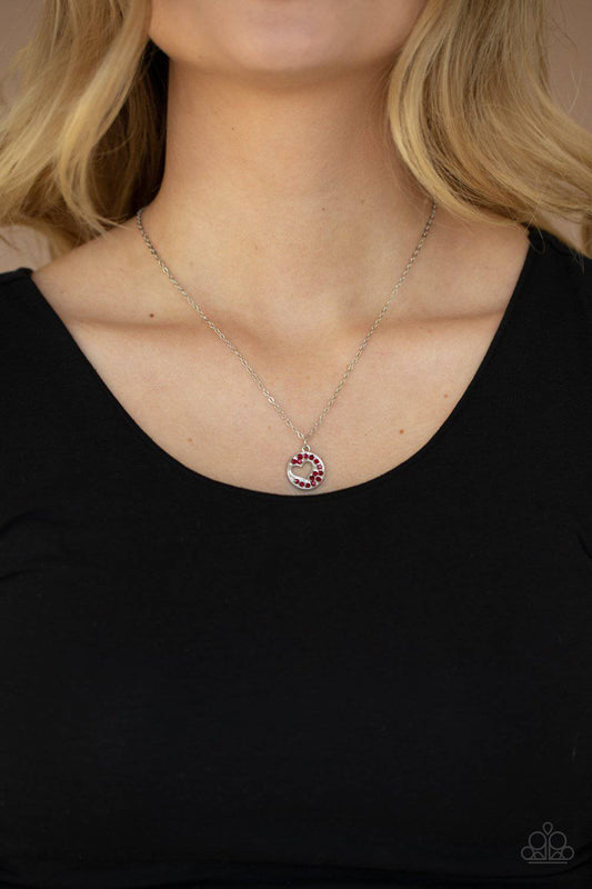 Bare Your Heart - Red Rhinestone Necklace - Paparazzi Accessories - GlaMarous Titi Jewels