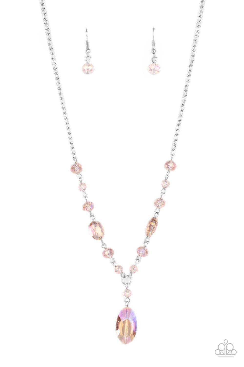 Fashionista Week - Pink Iridescent Necklace - Paparazzi Accessories - GlaMarous Titi Jewels