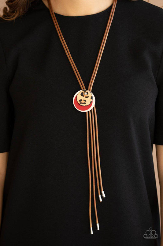 Im FELINE Good - Red Cheetah Necklace - Paparazzi Accessories - GlaMarous Titi Jewels