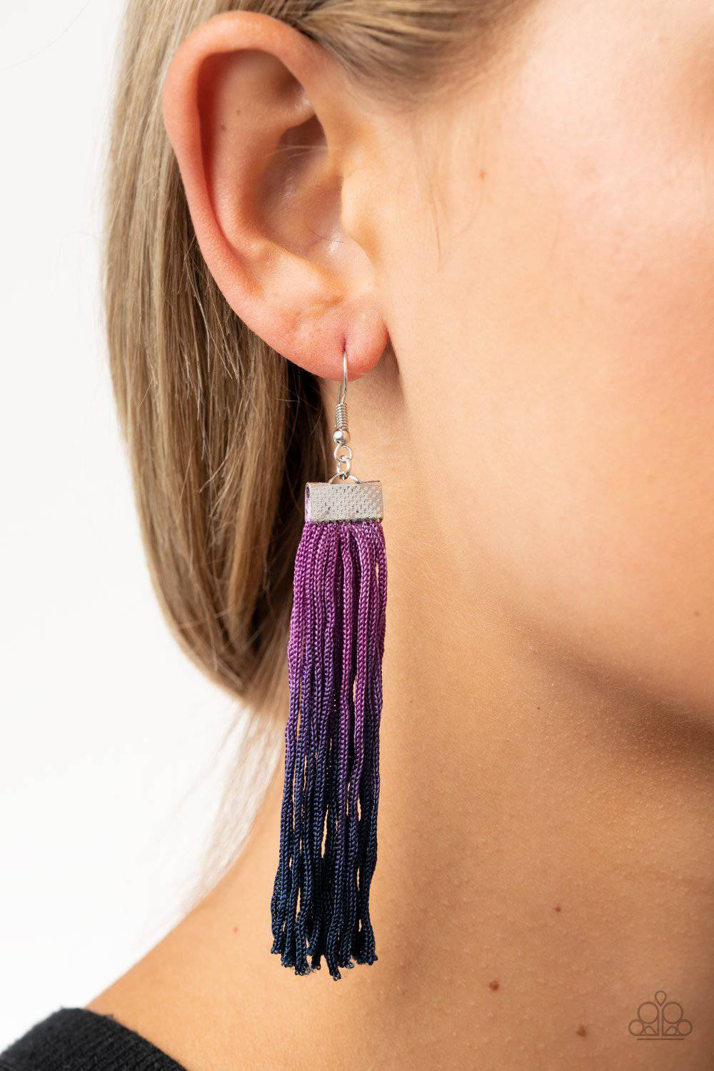 Dual Immersion - Magenta Purple Earrings - Paparazzi Accessories - GlaMarous Titi Jewels