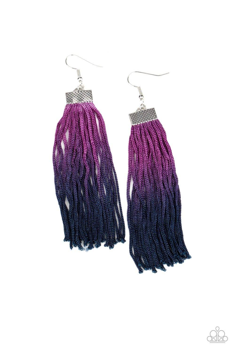 Dual Immersion - Magenta Purple Earrings - Paparazzi Accessories - GlaMarous Titi Jewels