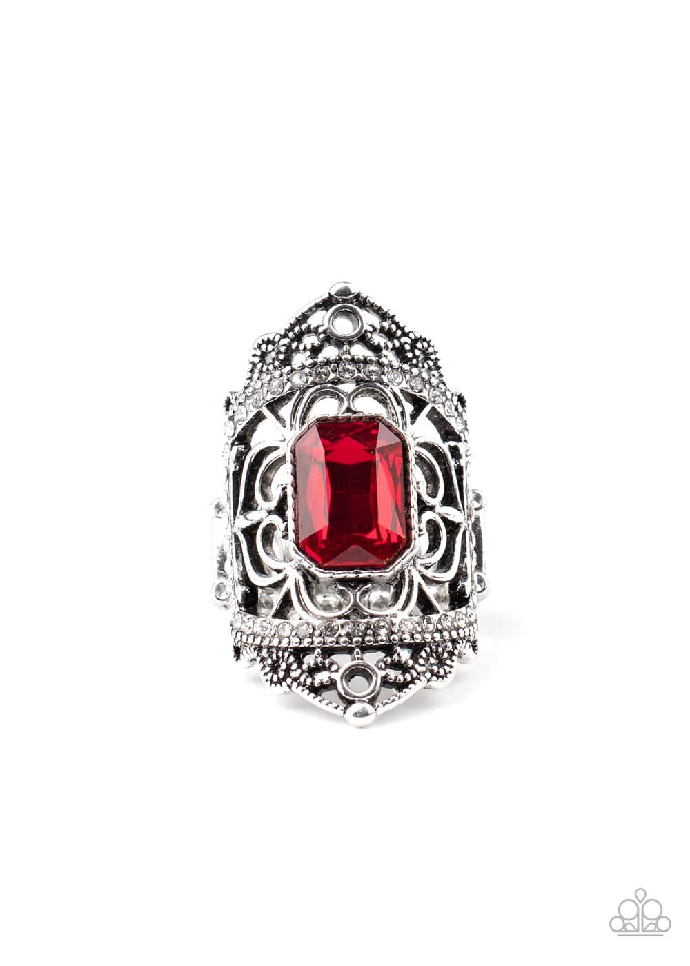 Undefinable Dazzle - Red Rhinestone Ring - Paparazzi Accessories - GlaMarous Titi Jewels