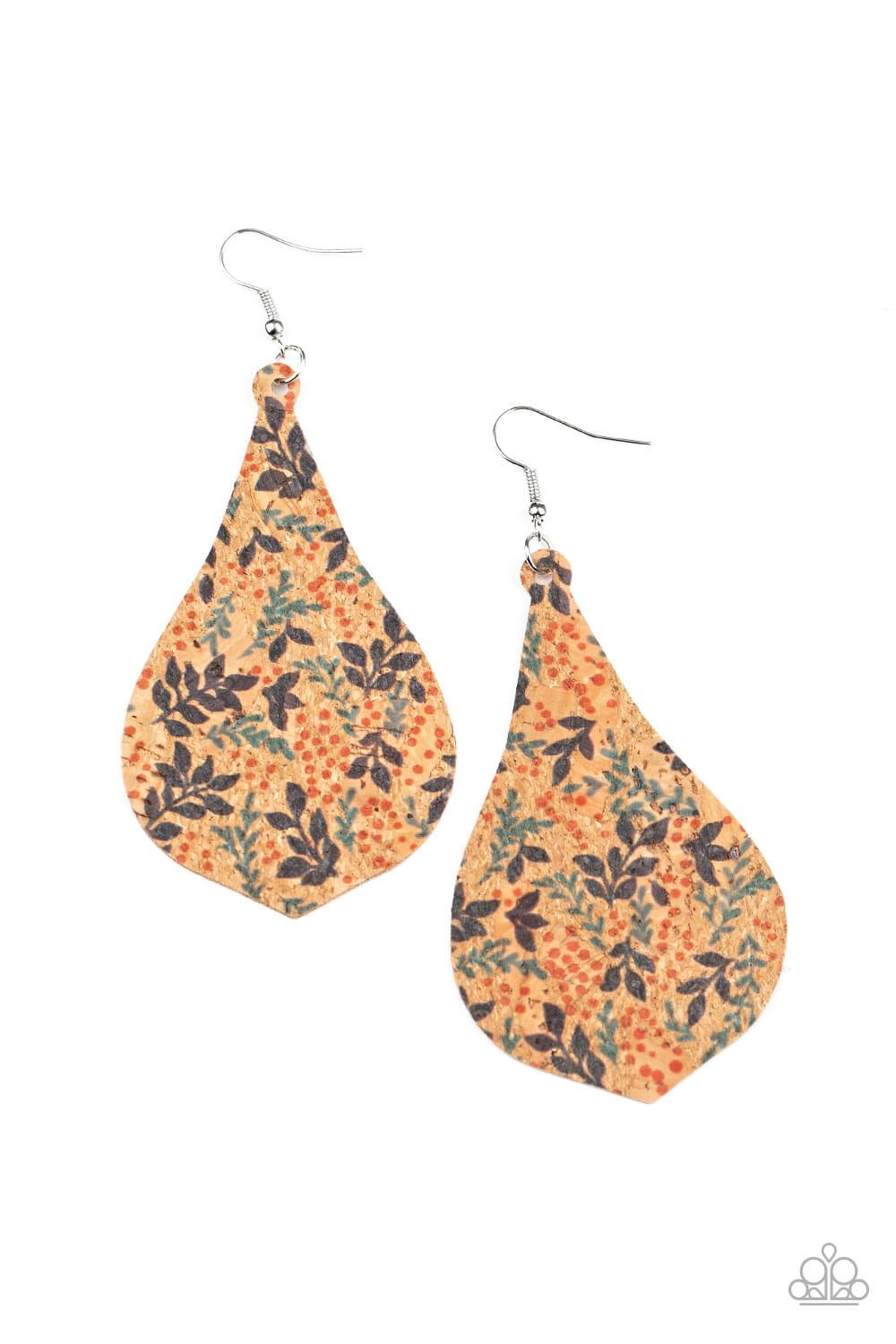 Cork Coast - Multi Teardrop Cork Earrings - Paparazzi Accessories - GlaMarous Titi Jewels