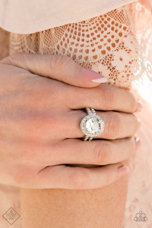 Unstoppable Sparkle - White Rhinestone Ring - Paparazzi Accessories - GlaMarous Titi Jewels