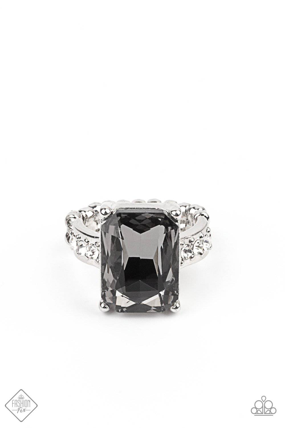 Bring Down the POWERHOUSE - Silver Hematite Ring - Paparazzi Accessories - GlaMarous Titi Jewels