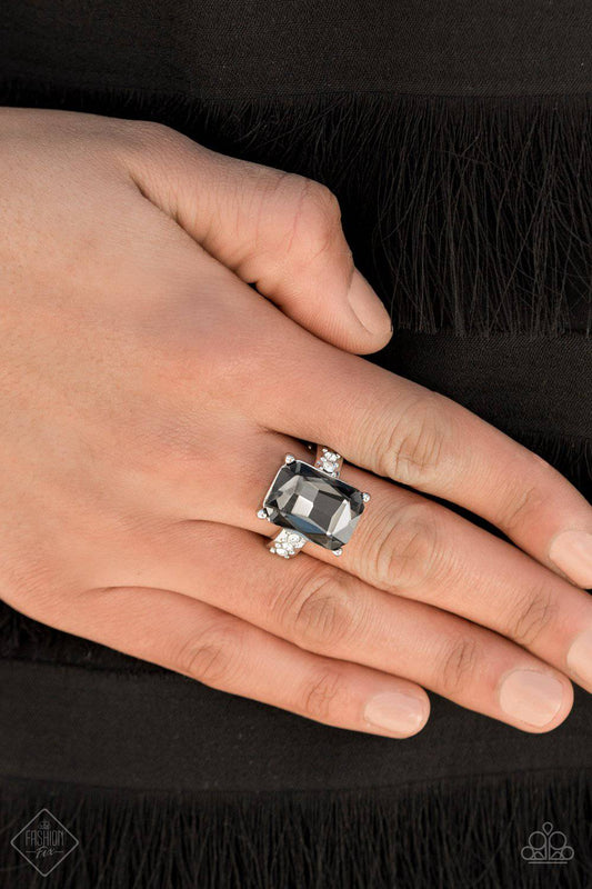 Bring Down the POWERHOUSE - Silver Hematite Ring - Paparazzi Accessories - GlaMarous Titi Jewels