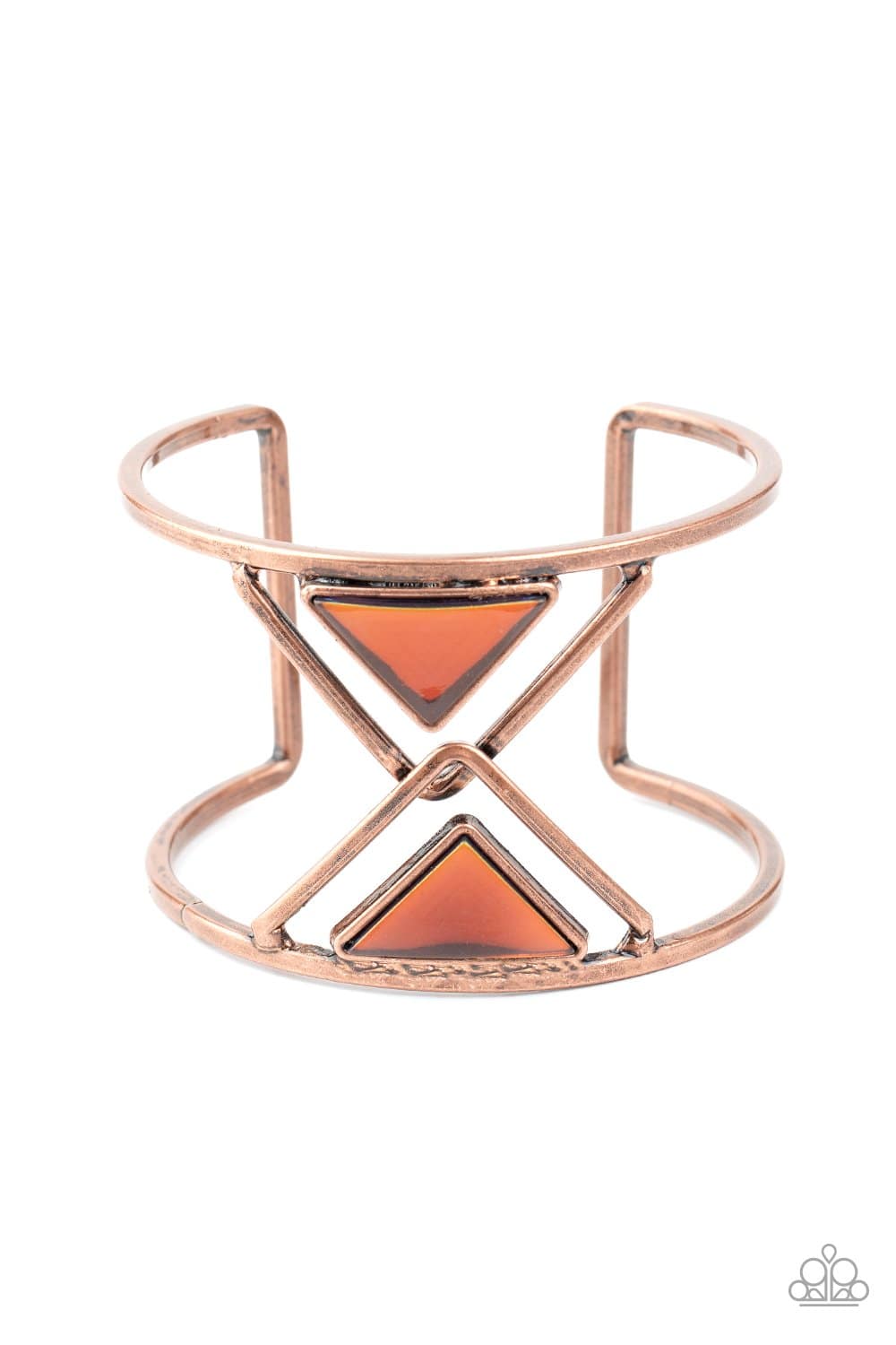 Pyramid Palace - Copper Cuff Bracelet - Paparazzi Accessories - GlaMarous Titi Jewels
