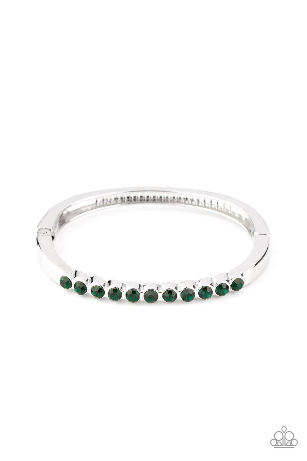 Stellar Beam - Green Rhinestone Bracelet - Paparazzi Accessories - GlaMarous Titi Jewels