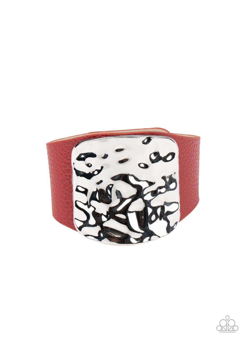 Brighten Up - Red Leather Bracelet - Paparazzi Accessories - GlaMarous Titi Jewels