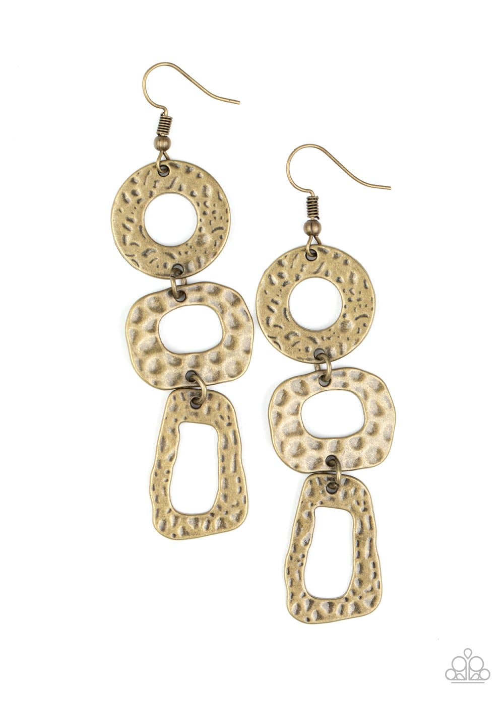 Prehistoric Prowl - Brass Earrings - Paparazzi Accessories - GlaMarous Titi Jewels