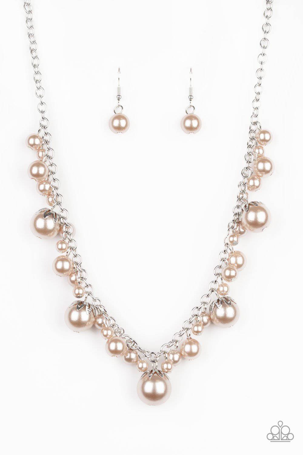 Uptown Pearls - Brown Pearl Necklace - Paparazzi Accessories - GlaMarous Titi Jewels