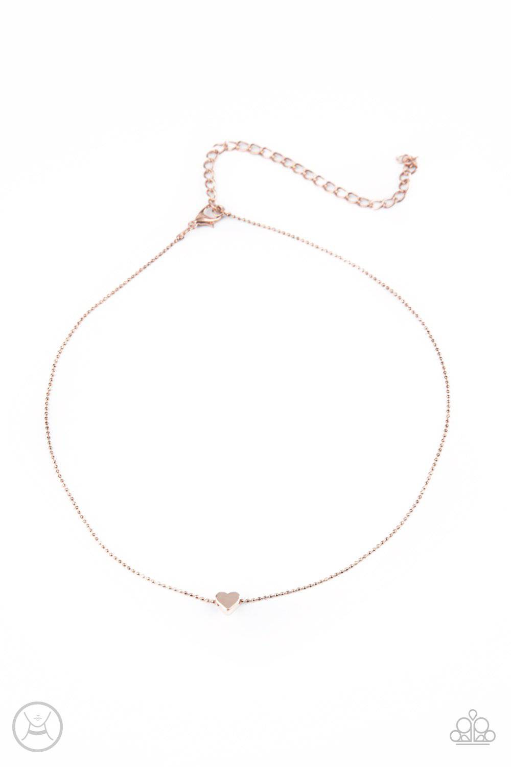 Humble Heart - Rose Gold Choker - Paparazzi Accessories - GlaMarous Titi Jewels