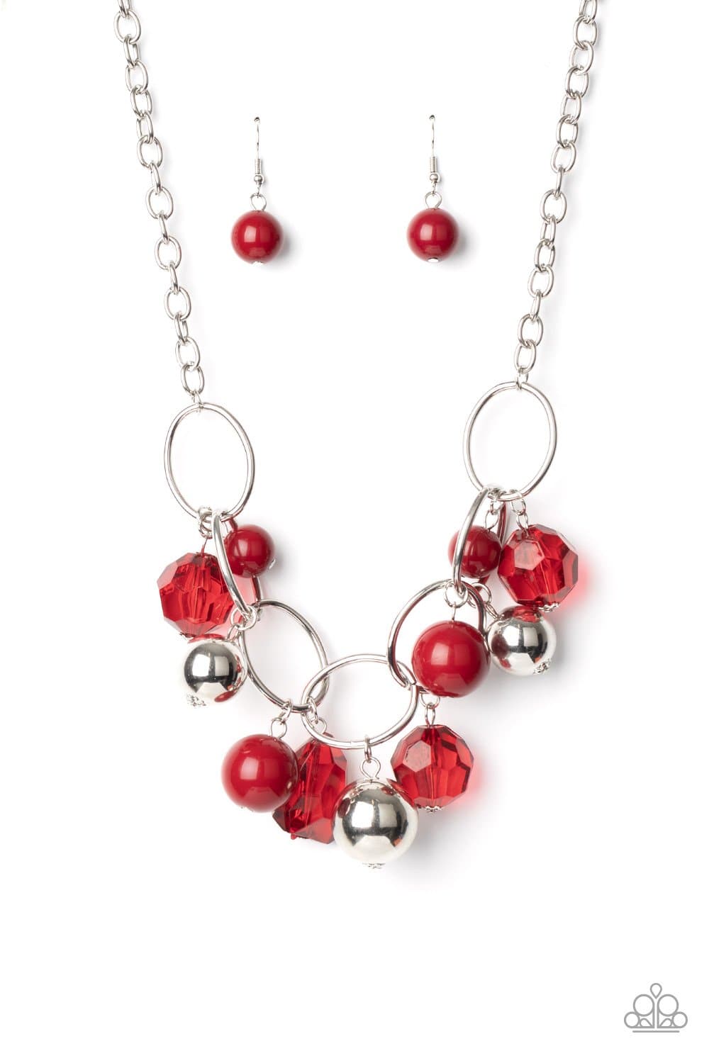 Cosmic Getaway - Red Samba Beads Necklace - Paparazzi Accessories - GlaMarous Titi Jewels