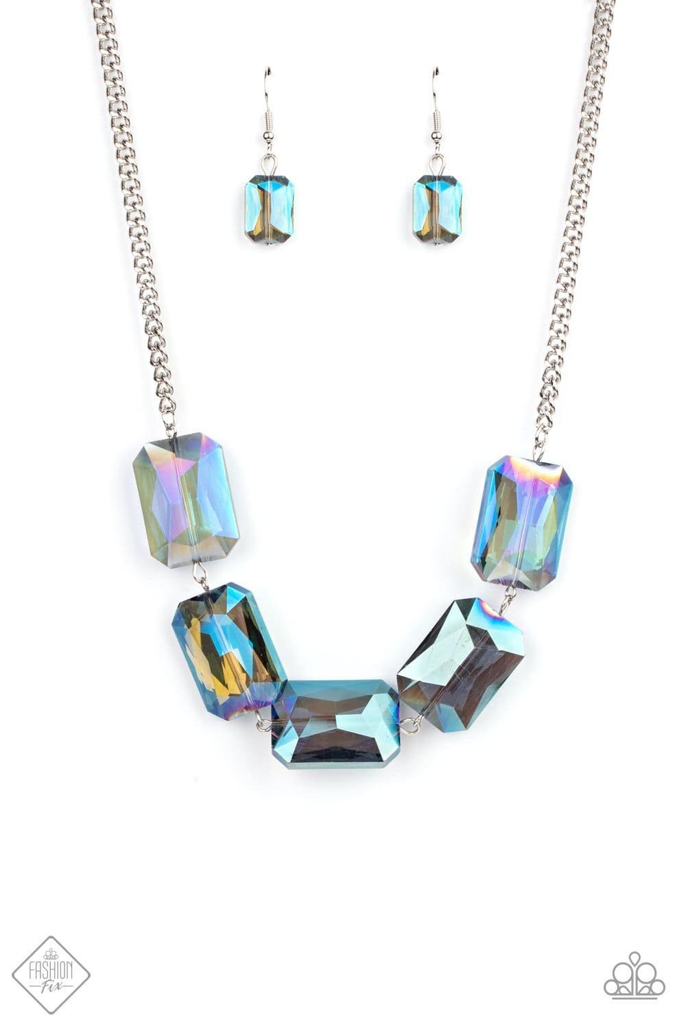 Heard It On The HEIR-Waves - Blue Iridescent Necklace - Paparazzi Accessories - GlaMarous Titi Jewels