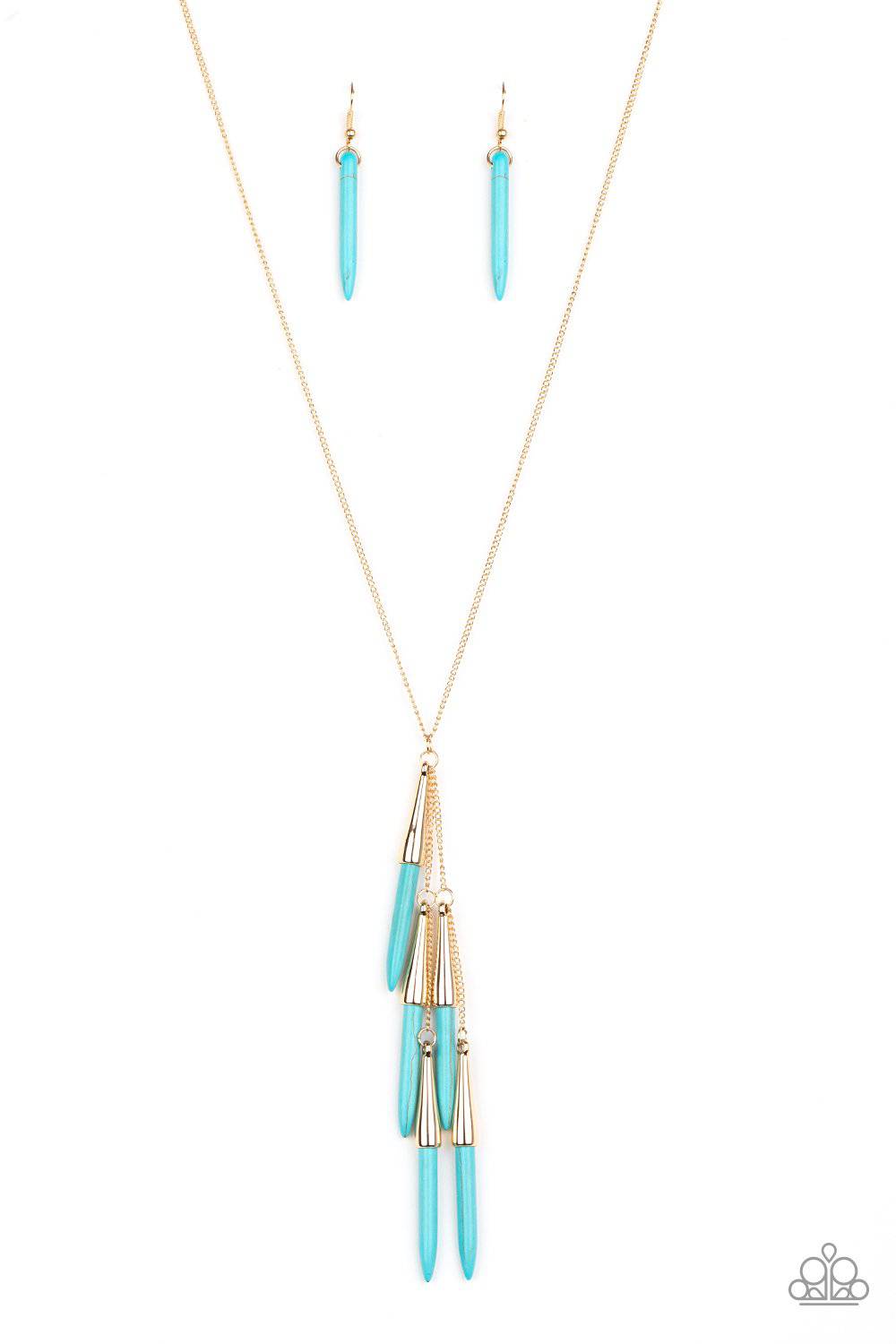 Paparazzi blue clearance fringe necklace