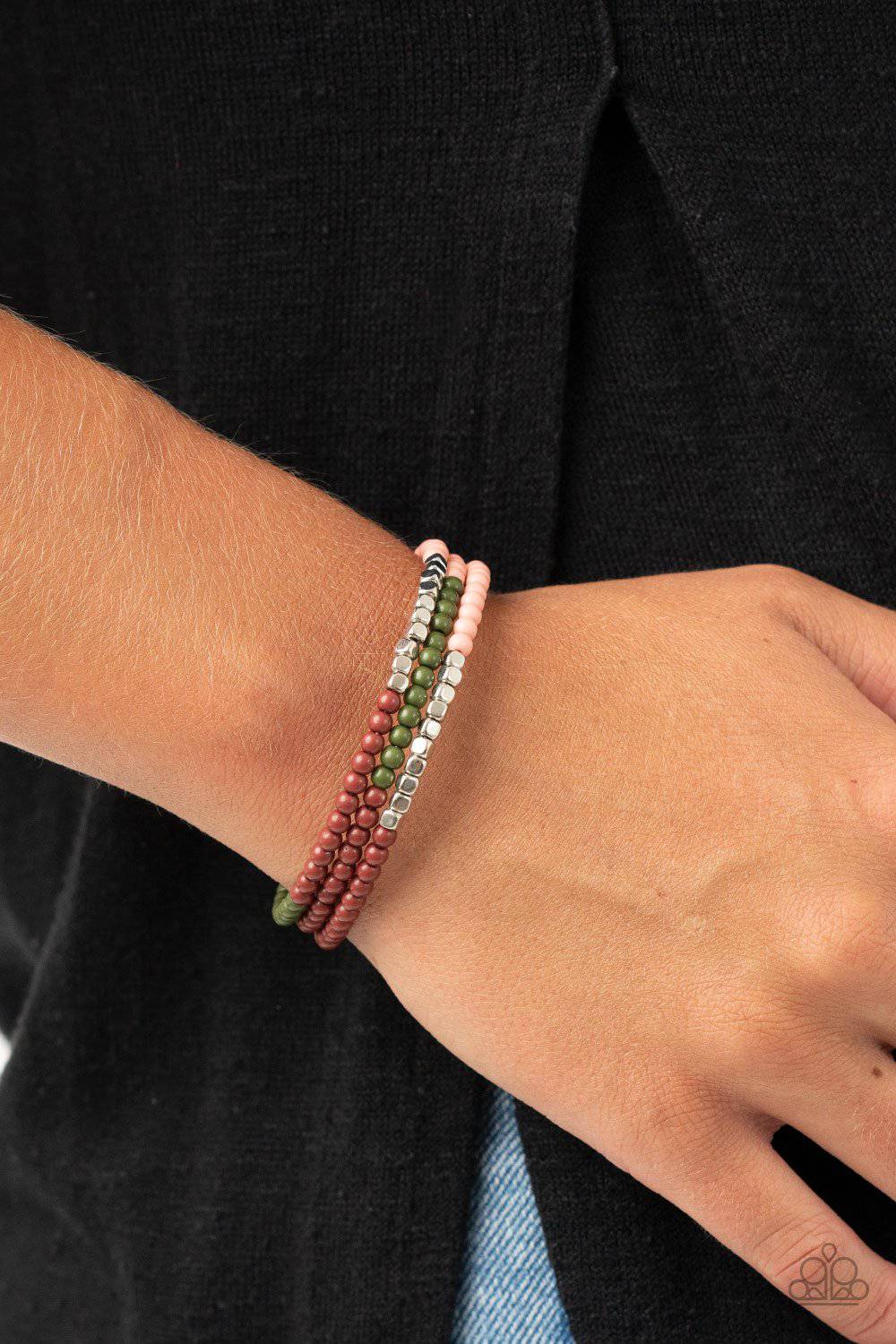 Spiral Dive - Multi Stretchy Bracelet - Paparazzi Accessories - GlaMarous Titi Jewels