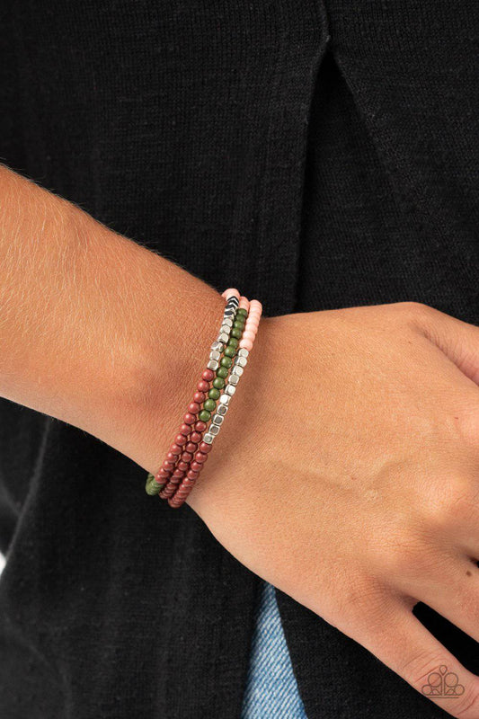 Spiral Dive - Multi Stretchy Bracelet - Paparazzi Accessories - GlaMarous Titi Jewels