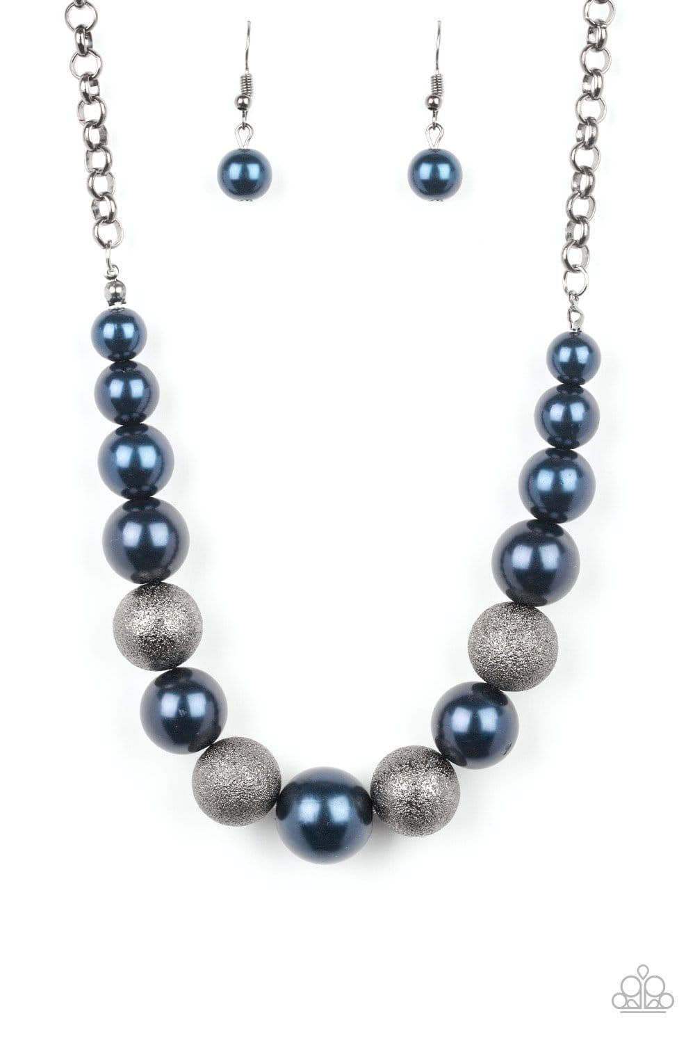 Color Me CEO - Blue Pearly Beads Necklace - Paparazzi Accessories - GlaMarous Titi Jewels