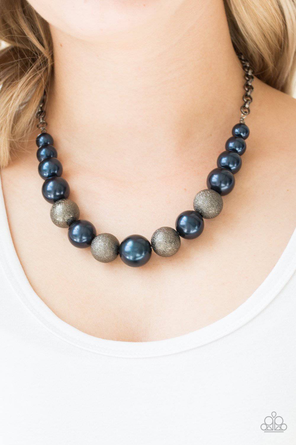 Color Me CEO - Blue Pearly Beads Necklace - Paparazzi Accessories - GlaMarous Titi Jewels