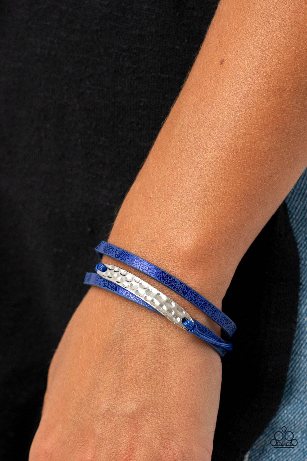 High-Strung Style - Blue Bracelet - Paparazzi Accessories - GlaMarous Titi Jewels