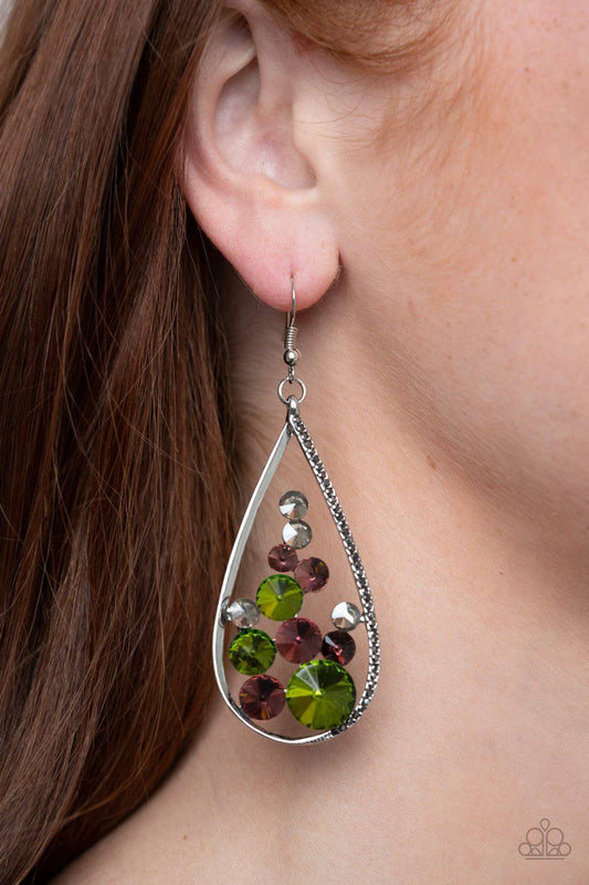Tempest Twinkle - Multi Rhinestone Earrings - Paparazzi Accessories - GlaMarous Titi Jewels