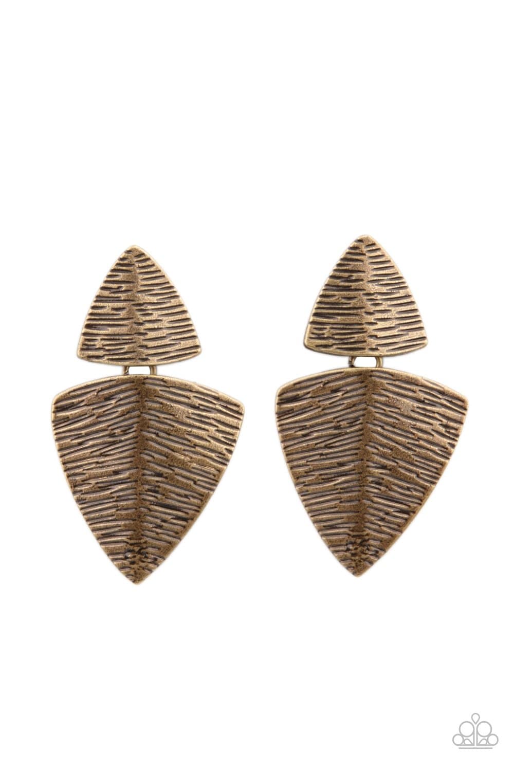 PRIMAL Factors - Brass Earrings - Paparazzi Accessories - GlaMarous Titi Jewels