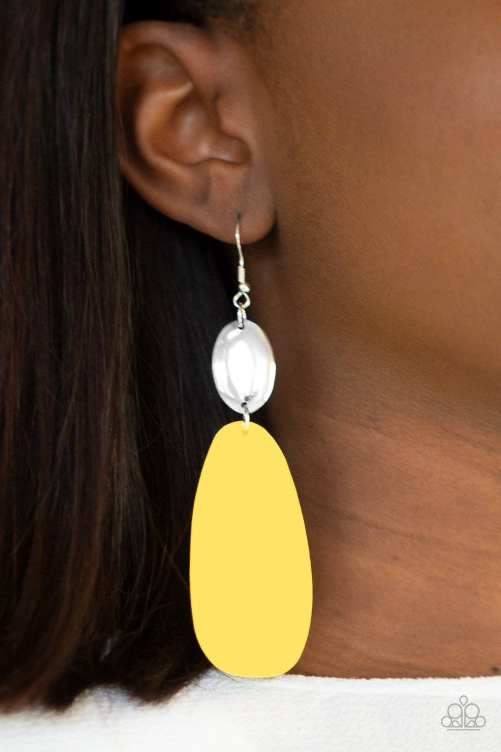Vivaciously Vogue - Yellow Earrings - Paparazzi Accessories - GlaMarous Titi Jewels