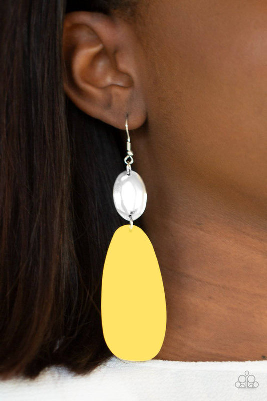 Vivaciously Vogue - Yellow Earrings - Paparazzi Accessories - GlaMarous Titi Jewels