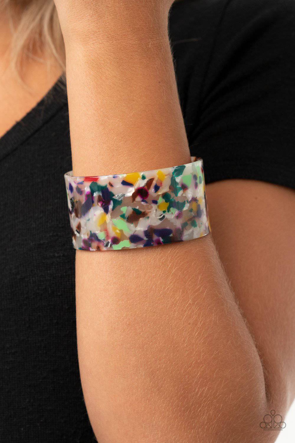 Freestyle Fashion - Multi Acrylic Cuff Bracelet - Paparazzi Accessories - GlaMarous Titi Jewels