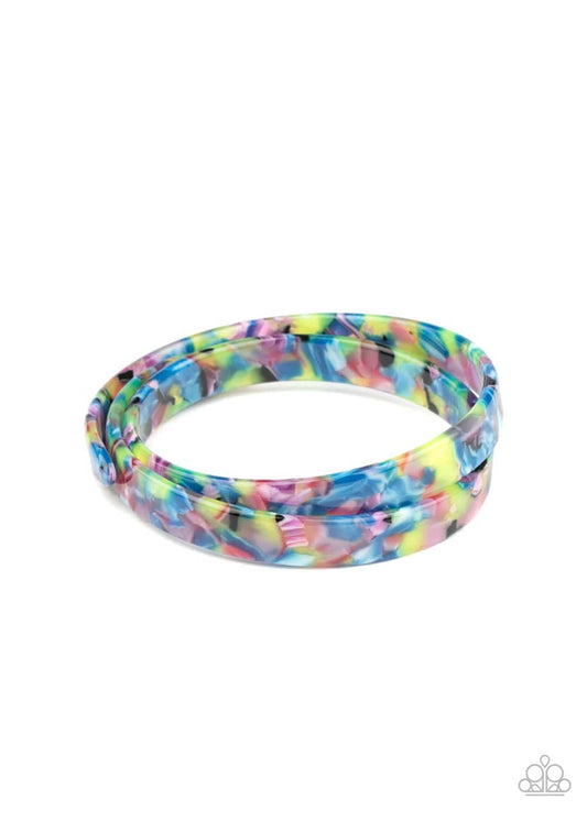 In the HAUTE Zone - Multi Acrylic Bracelet - Paparazzi Accessories - GlaMarous Titi Jewels