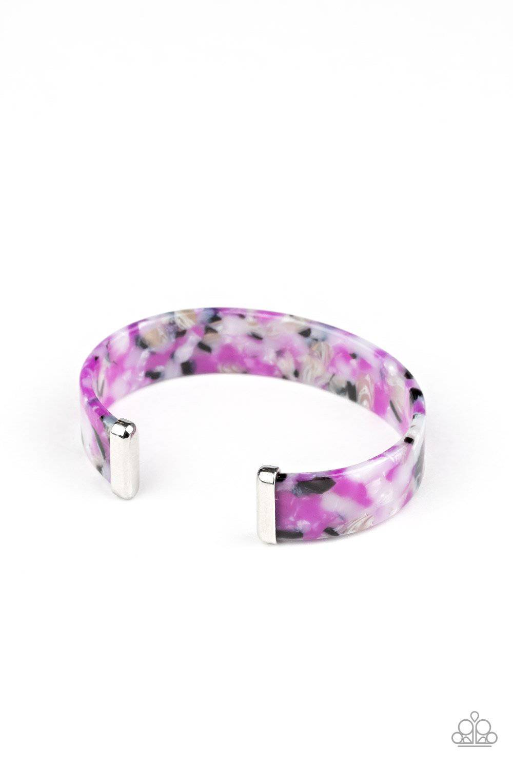 Its Getting HAUTE In Here - Purple Acrylic Cuff Bracelet - Paparazzi Accessories - GlaMarous Titi Jewels