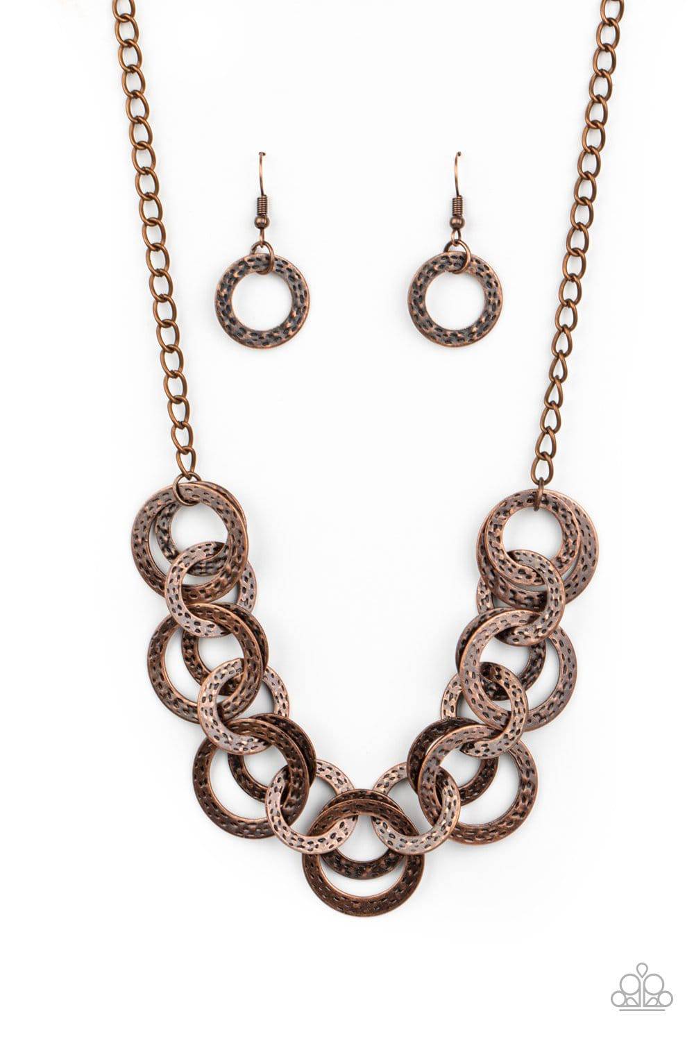 Treasure Tease - Copper Necklace - Paparazzi Accessories - GlaMarous Titi Jewels