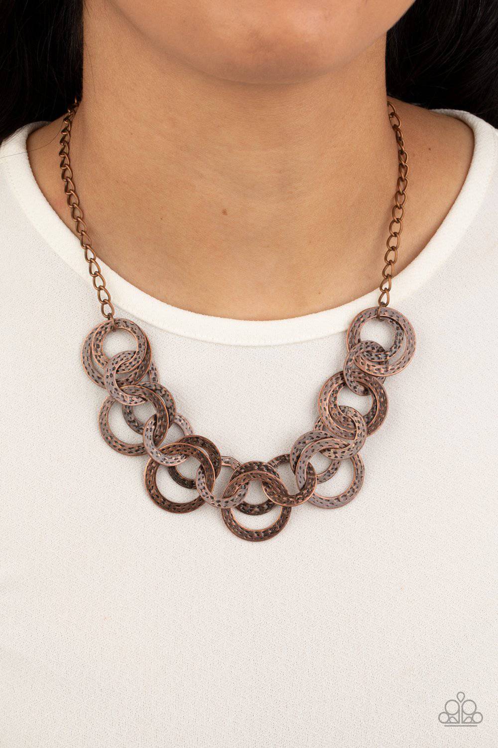 Treasure Tease - Copper Necklace - Paparazzi Accessories - GlaMarous Titi Jewels