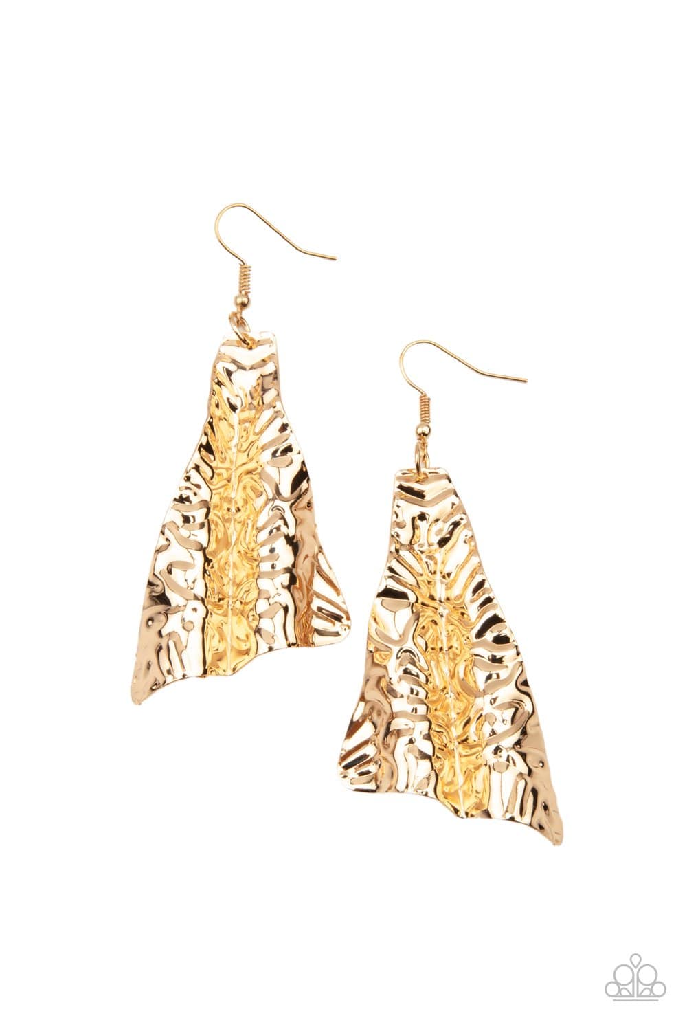 How FLARE You! - Gold Earrings - Paparazzi Accessories - GlaMarous Titi Jewels