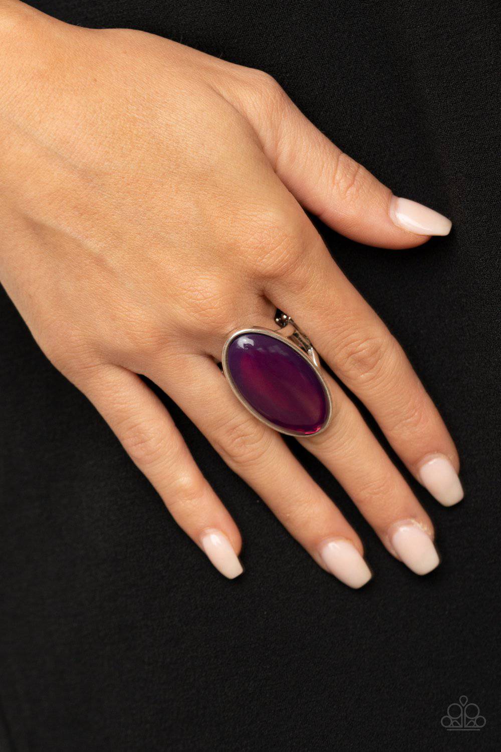 Mystic Moon - Purple Stone Ring - Paparazzi Accessories - GlaMarous Titi Jewels