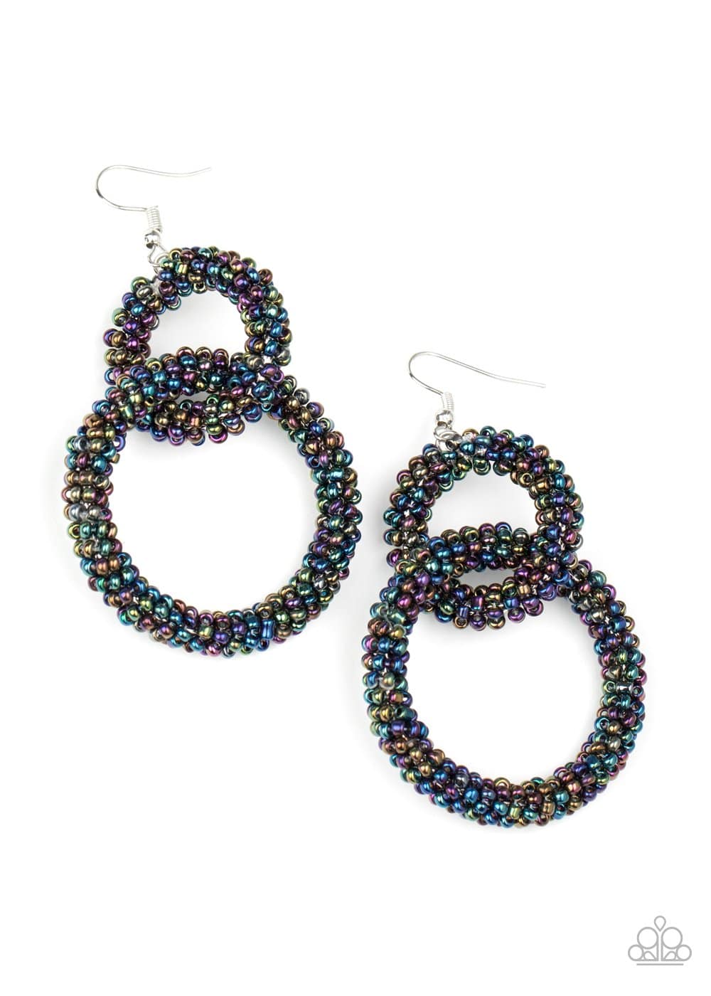 Luck BEAD a Lady - Multi Oil Spill Seed Bead Earrings - Paparazzi Accessories - GlaMarous Titi Jewels