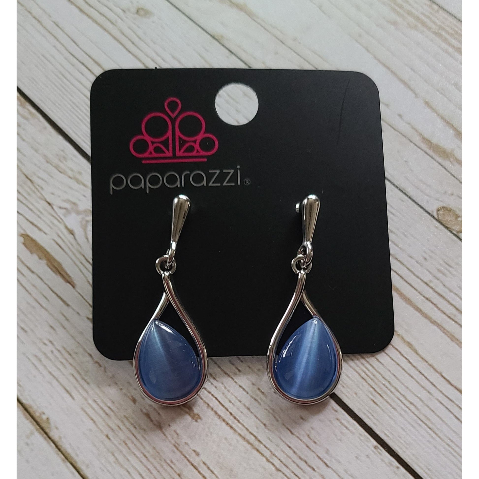 Pampered Glow Up - Blue Post Earrings - Paparazzi Accessories - GlaMarous Titi Jewels