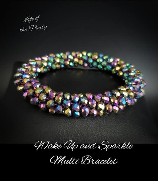 Wake Up and Sparkle - Multi Oil Spill Seed Bead Bracelet - Paparazzi Accessories - GlaMarous Titi Jewels