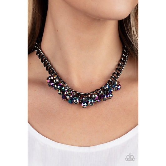 Galactic Knockout - Multi Oil Spill Necklace - Paparazzi Accessories - GlaMarous Titi Jewels